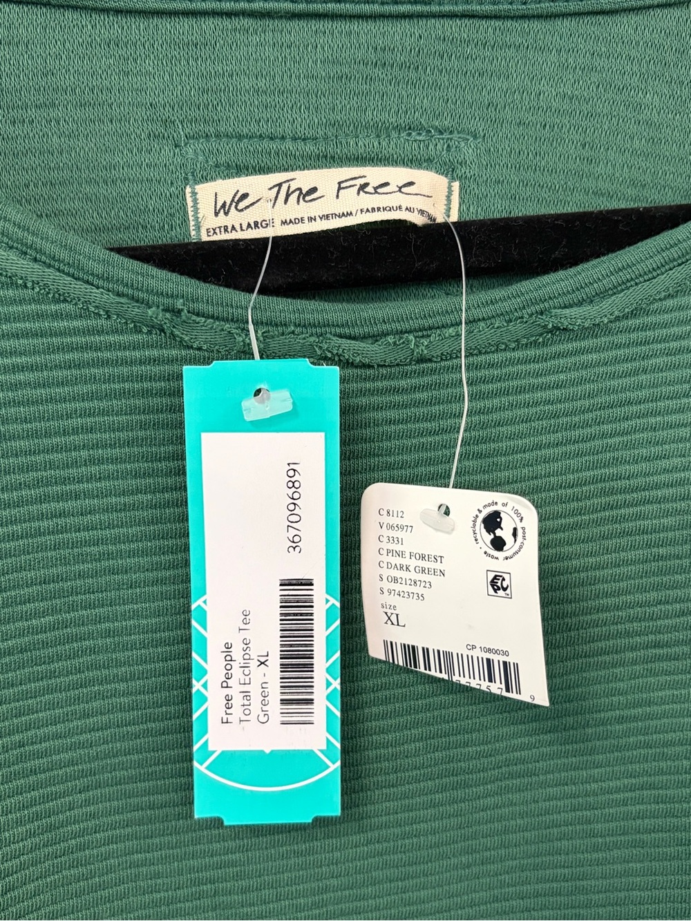 We The Free Total Eclipse Oversized Long Sleeve Tee Pine Forest Size XL NWT - Picture 7 of 10